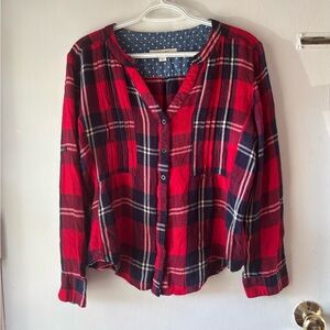 LARGE | RED PLAID SHIRT